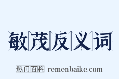 敏茂反义词是什么意思的图片